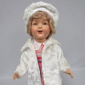 24 IN. UNMARKED COMPO SHIRLEY TEMPLE LOOK-A-LIKE: