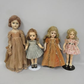 BOX LOT OF 4 MME ALEXANDER DOLLS: