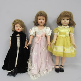 LOT OF 3 COMPOSITION EFFANBEE DOLLS: