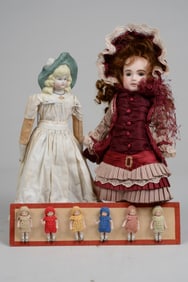 LOT OF 3 REPRODUCTION DOLLS: