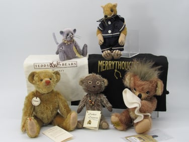(4) ARTIST BEARS & MERRY THOUGHT BEAR: