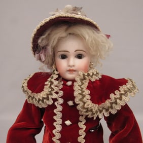 13 IN. SOLID DOME FRENCH TYPE DOLL: