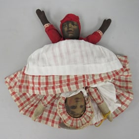 14 IN. BRUCKNE TOPSY-TURVEY DOLL: