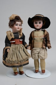 ALL ORIGINAL 6.5 IN. UNIS FRANCE BROTHER & SISTER: