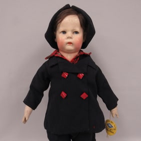 21 IN. KATHE KRUSE BOY RARE SIDE GLANCING EYES: