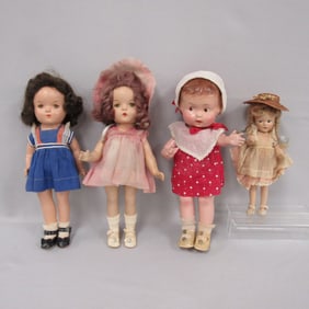 4 COMPO DOLL BOX LOT: