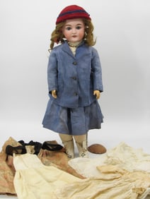 23 IN. BISQUE SOCKET HEAD DOLL: