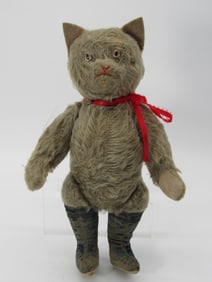 VINTAGE 12 IN. MOHAIR PUSS IN BOOTS CAT: