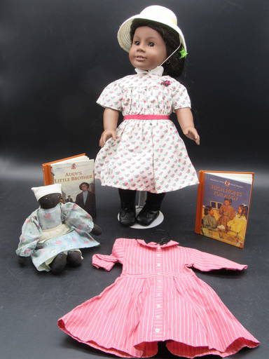 American Girl Doll Samantha Nightgown, Lacy Pinafore And Rosebud