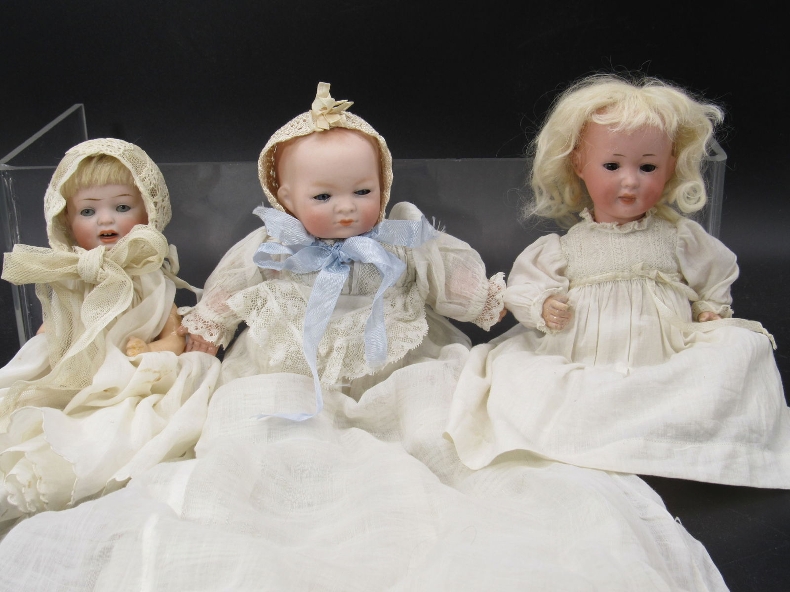 BOX LOT 3 BISQUE HEAD BABIES: (1 of 15)