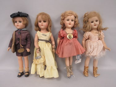 4 COMPOSITION DOLL LOT: