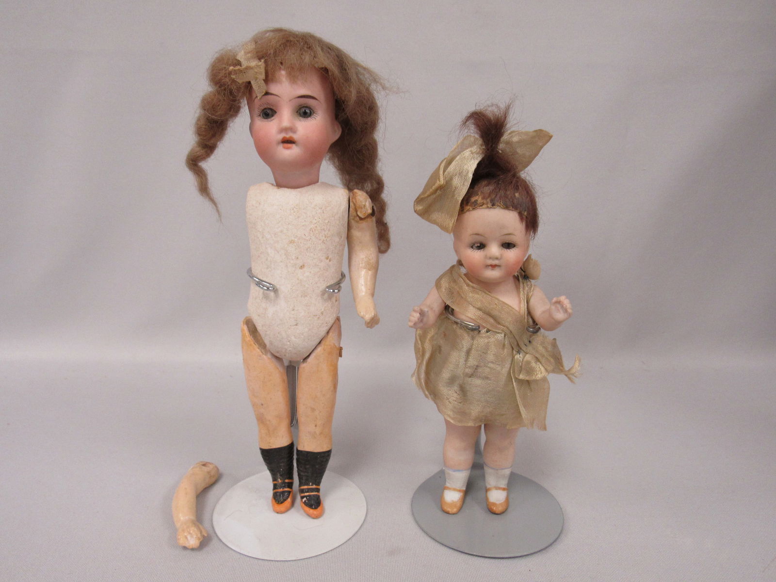 (2) SMALL ANTIQUE BISQUE DOLLS: (1 of 12)