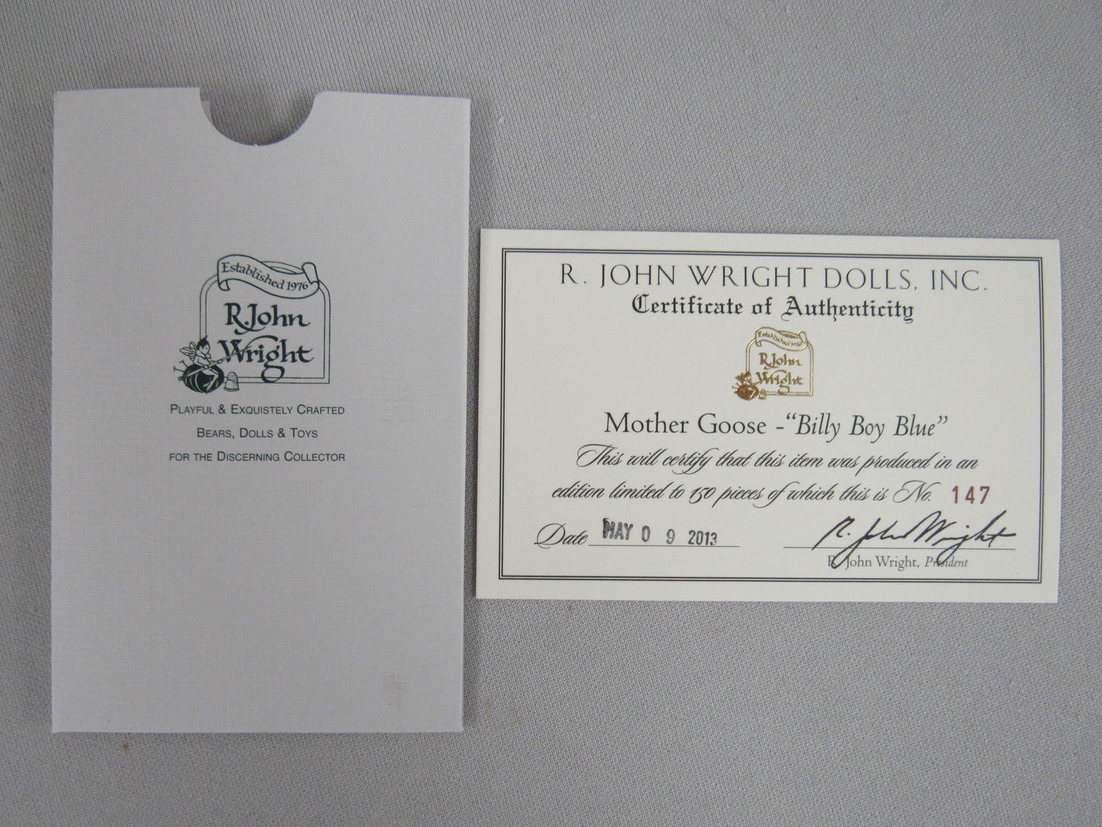 R. JOHN WRIGHT BILLY BOY BLUE: - 6