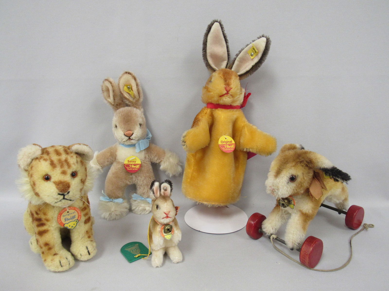 5 PCS. OF ASSORTED VINTAGE STEIFF ANIMALS: (1 of 13)