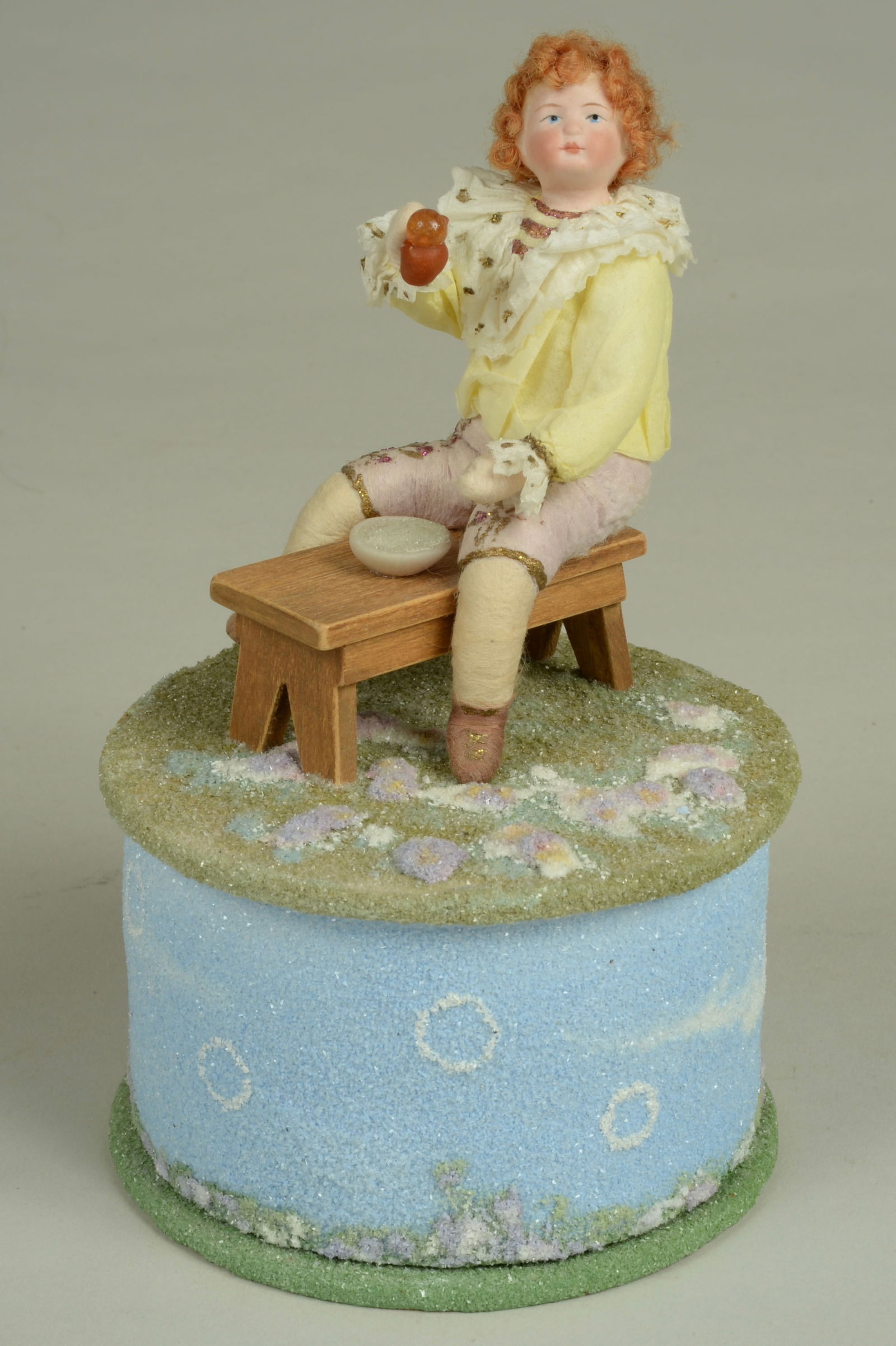 L. JOHNSON "BUBBLE BLOWING" BOY CANDY CONTAINER: (1 of 9)