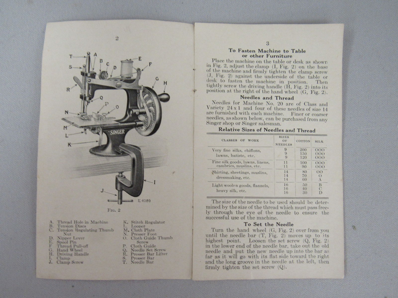 BOXED 1926 GIRLS SINGER SEWING MACHINE: - 7