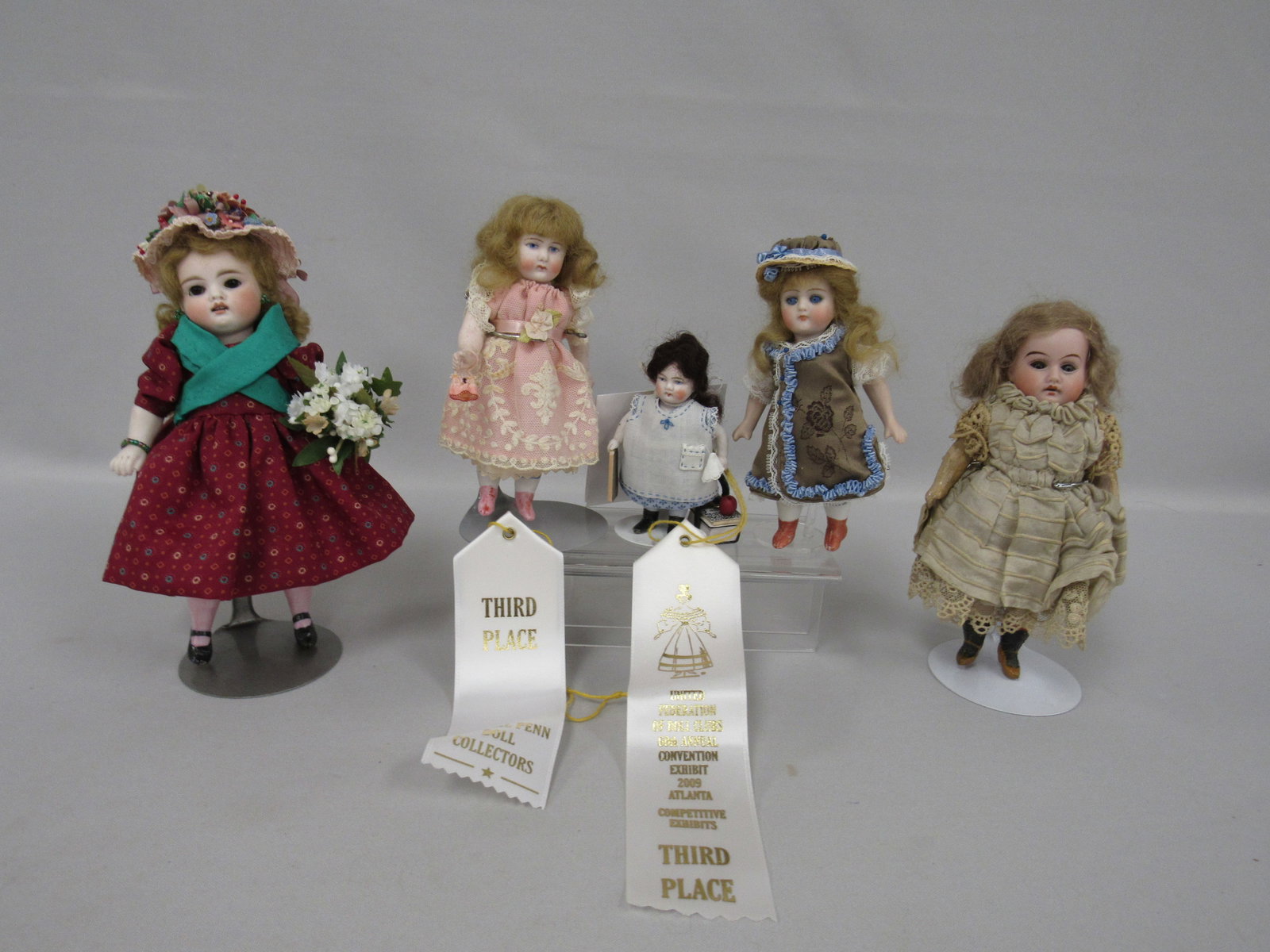 5 IN. ALL BISQUE & COMPO DOLLS: (1 of 13)