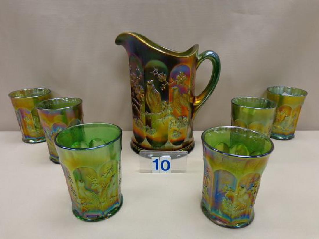 NORTHWOOD 'SINGING BIRD'  (7 PC) GREEN (1 of 1)