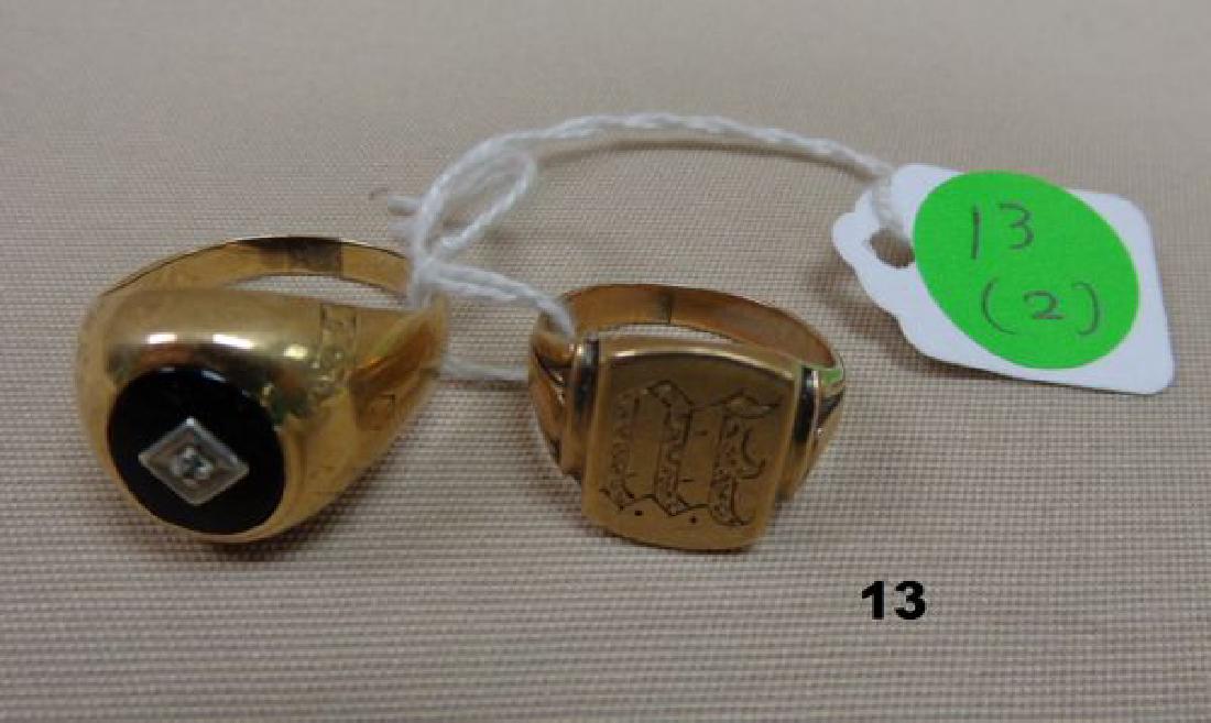 MEN'S 10 KT GOLD ONYX RING &  MEN'S 10 KT GOLD (1 of 1)