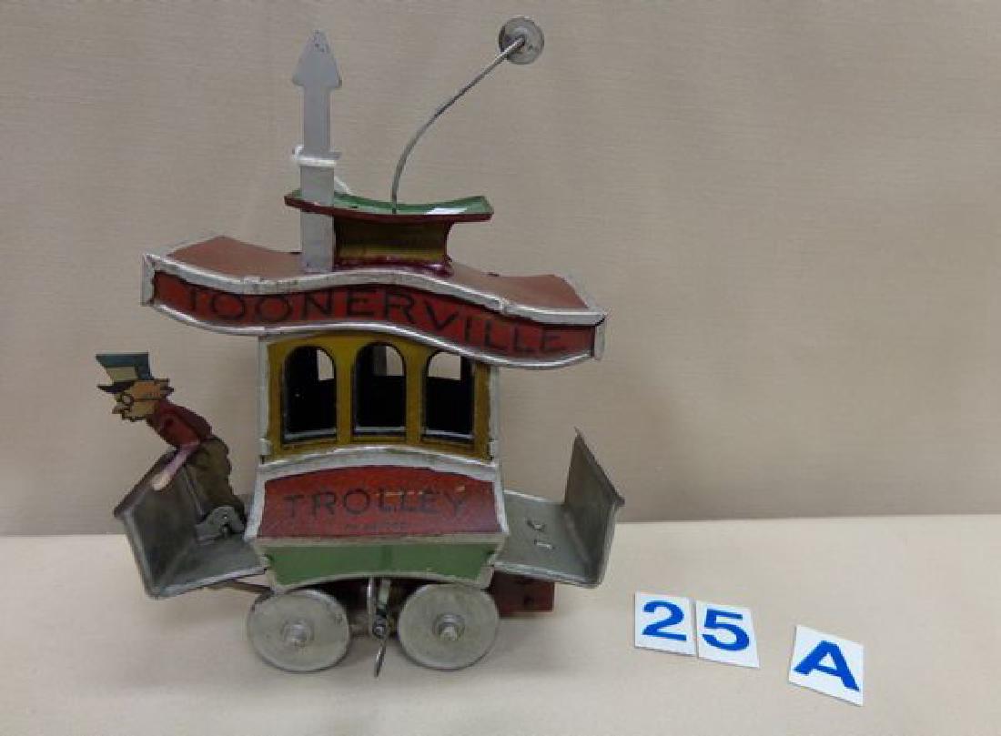 ANTIQUE TIN 'TOONERVILLE TROLLEY' WIND-UP (1 of 2)