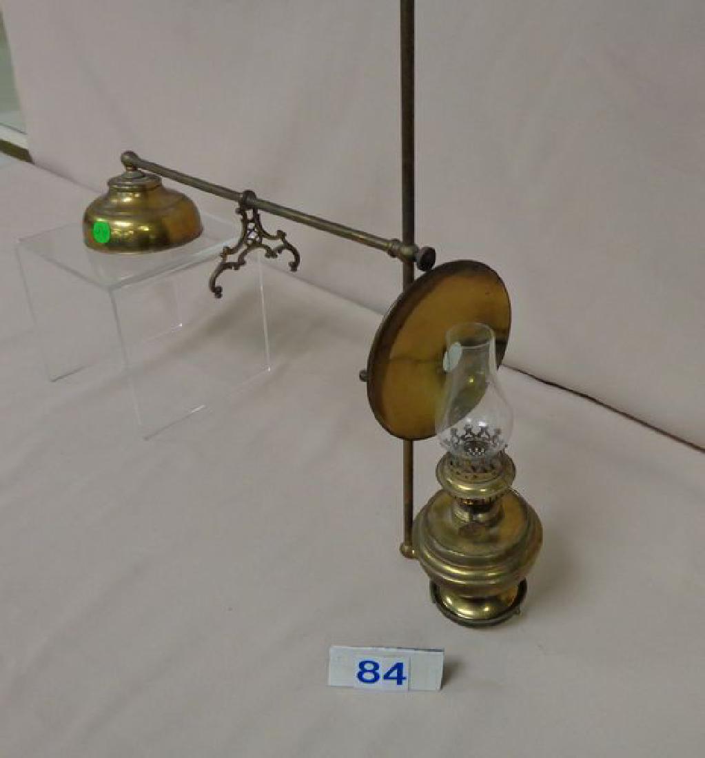E.M. & CO. 'THE BOUDOIR' BRASS KEROSENE LAMP (1 of 2)