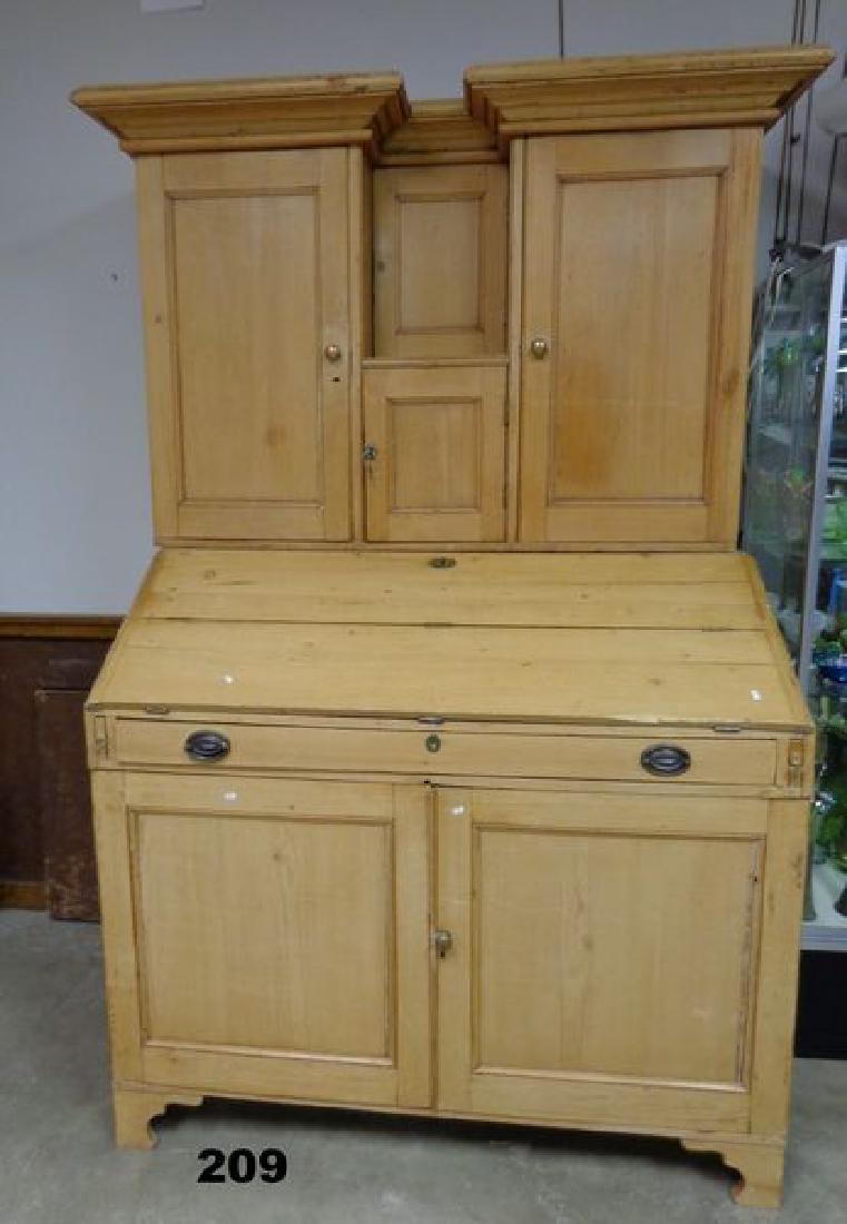 LARGE ANTIQUE PINE SURVEYERS DESK (1 of 1)