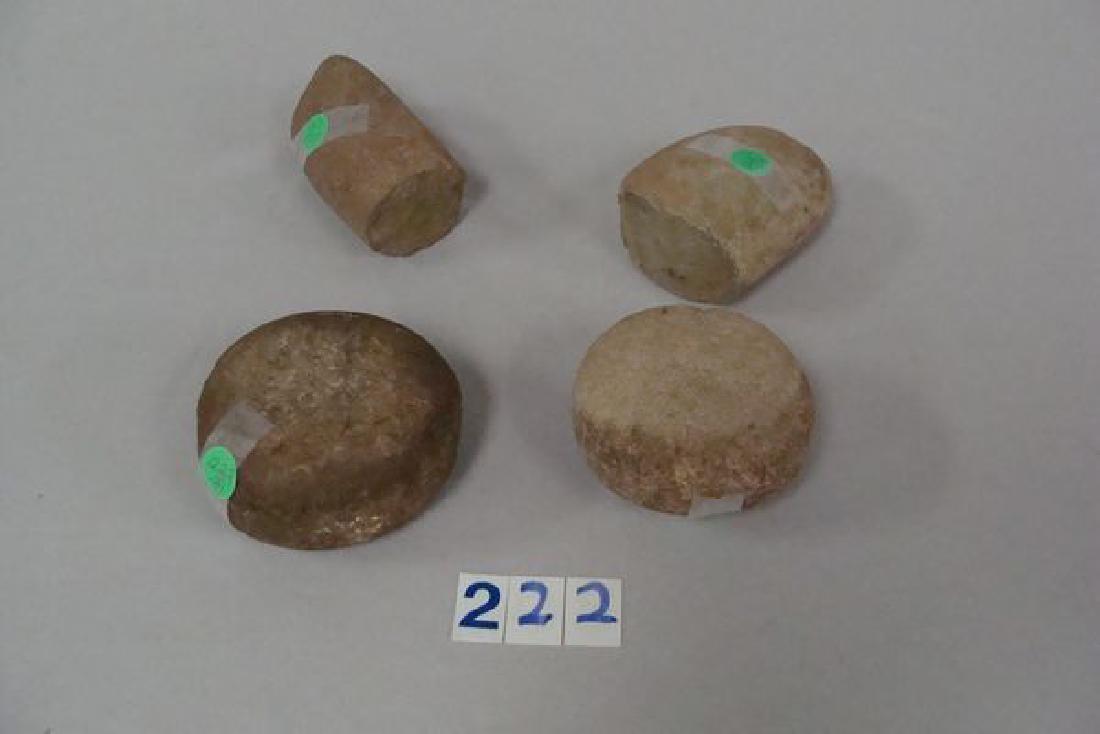 INDIAN ARTIFACTS: (2) HARDSTONE MULLER (1 of 1)