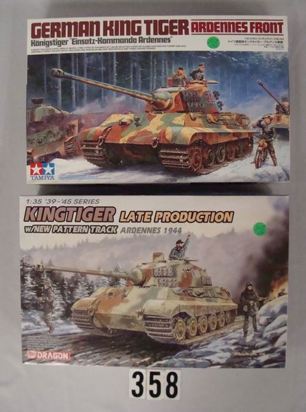 (2 PCS) TAMIYA GERMAN KING TIGER TANK (1 of 6)