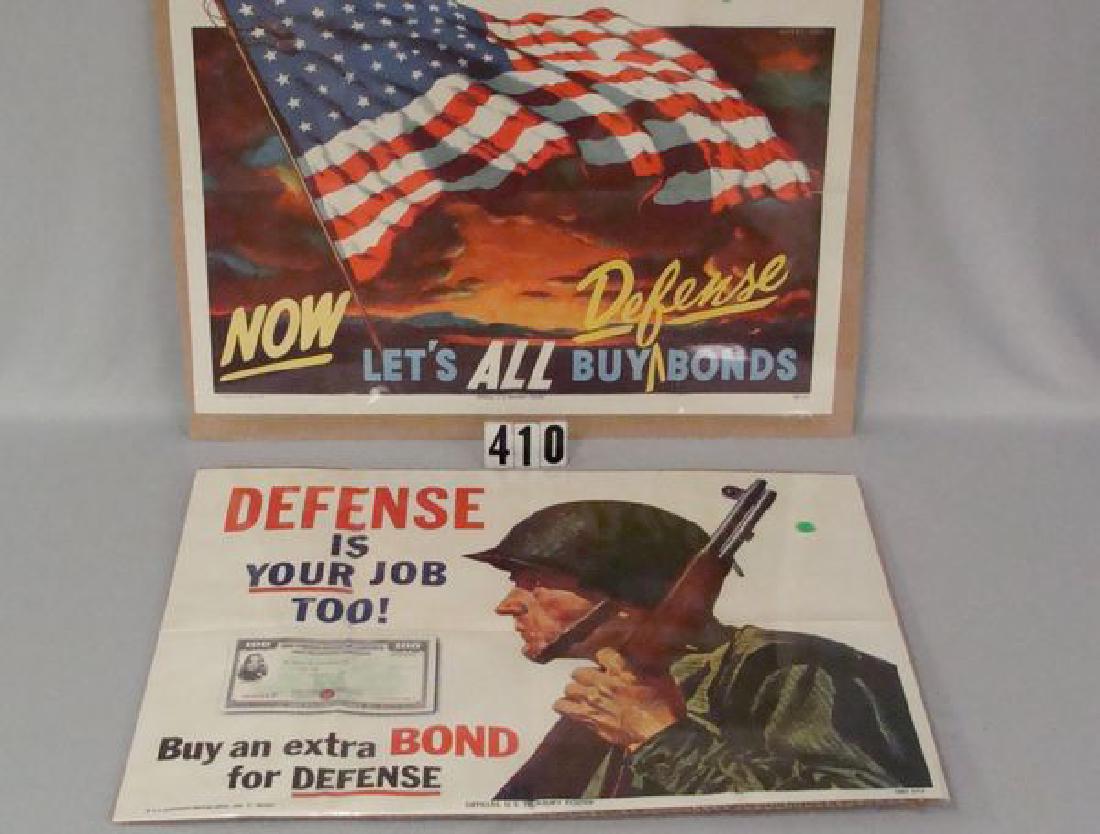 (2 PCS) DEFENSE WAR BOND POSTERS: (1 of 2)