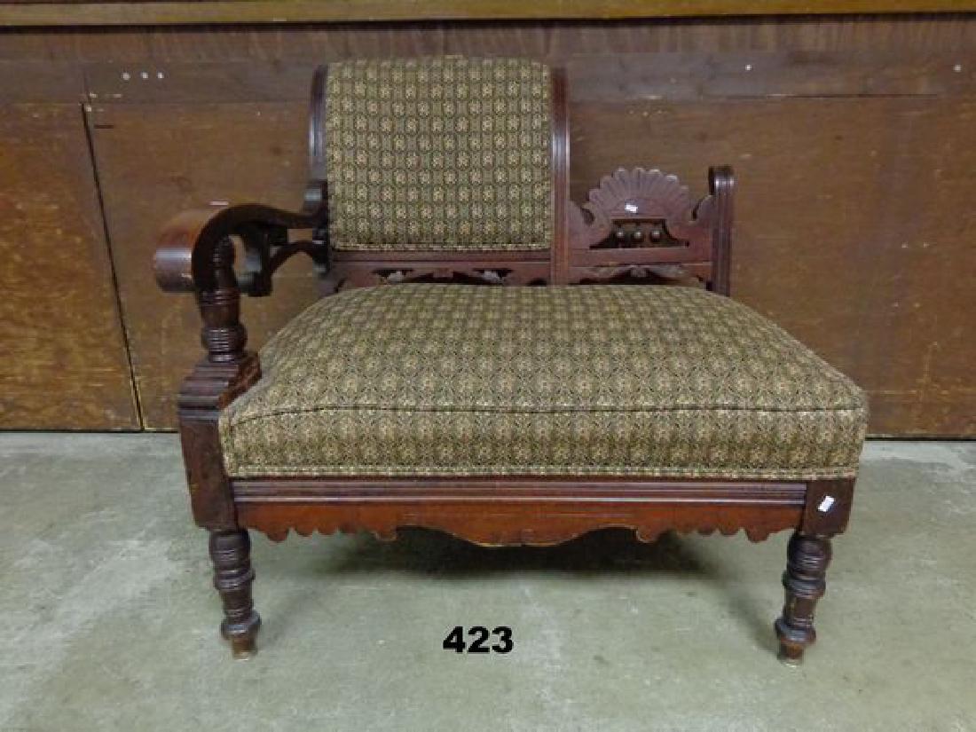 ANTIQUE EASTLAKE WALNUT SETTEE (1 of 2)