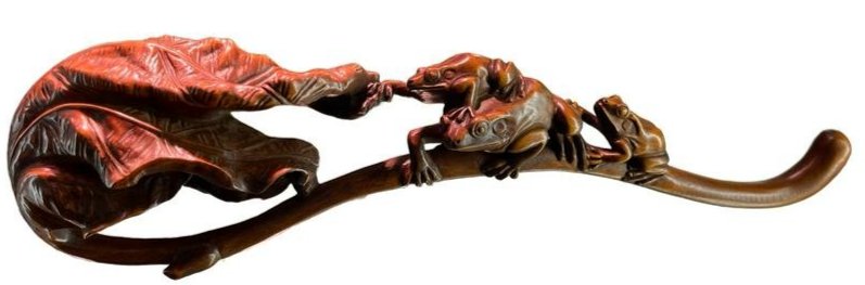 Chinese Carved Box Wood Scholars Item Ruyi Scepter (1 of 5)