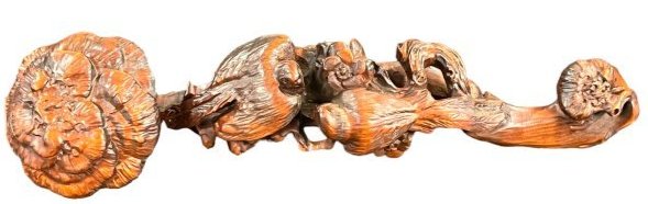 Chinese Carved Box Wood Scholars Item Ruyi Scepter (1 of 7)