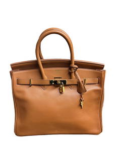 Authentic Hermes Beige Handbag