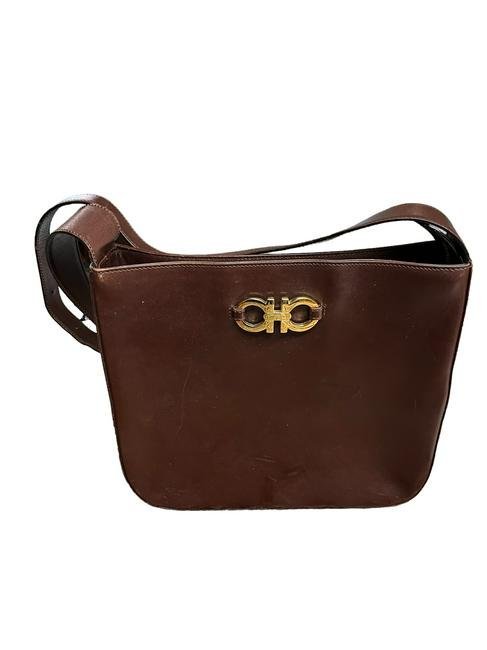 Authentic Ferragamo  Brown Hand Bag (1 of 2)