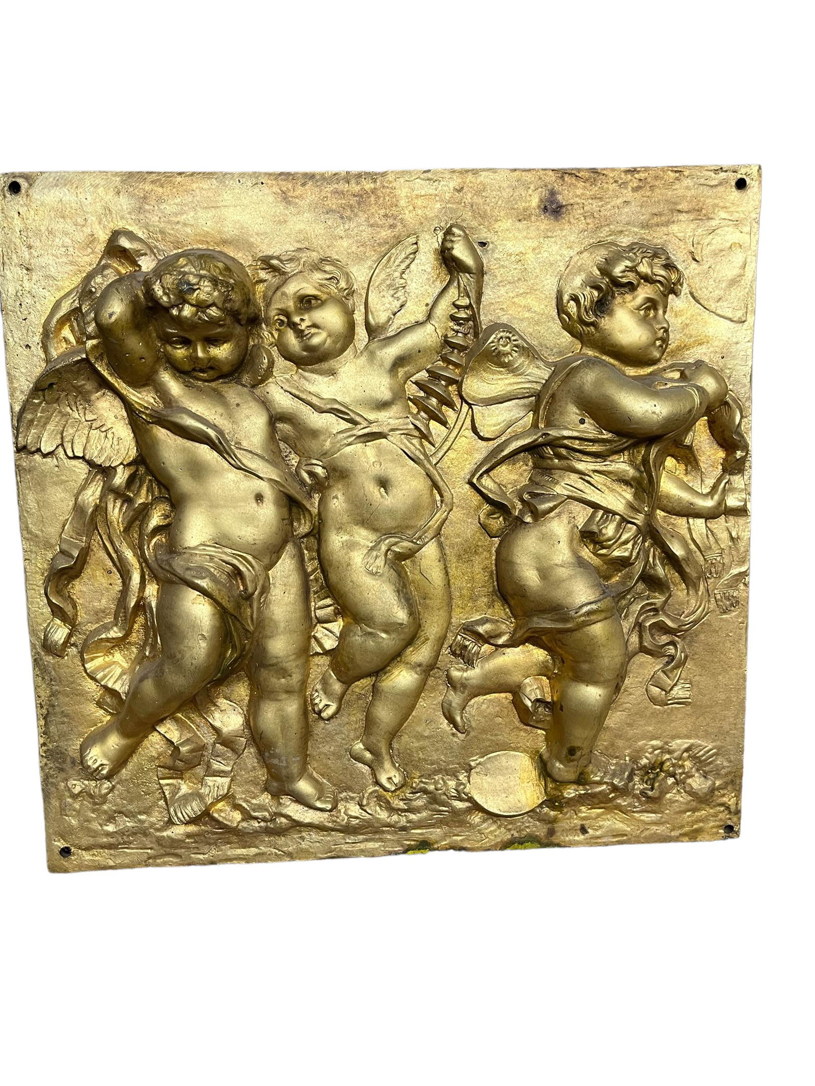 French Gilt Bronze Plaque inscribed Linke (1 of 5)