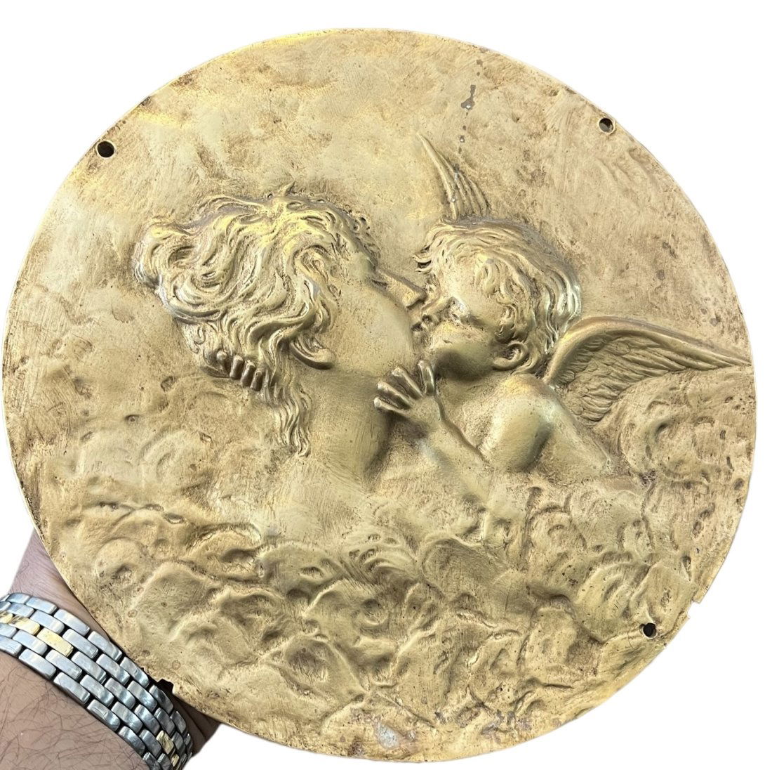 French Gilt Bronze Plaque inscribed Linke (1 of 2)