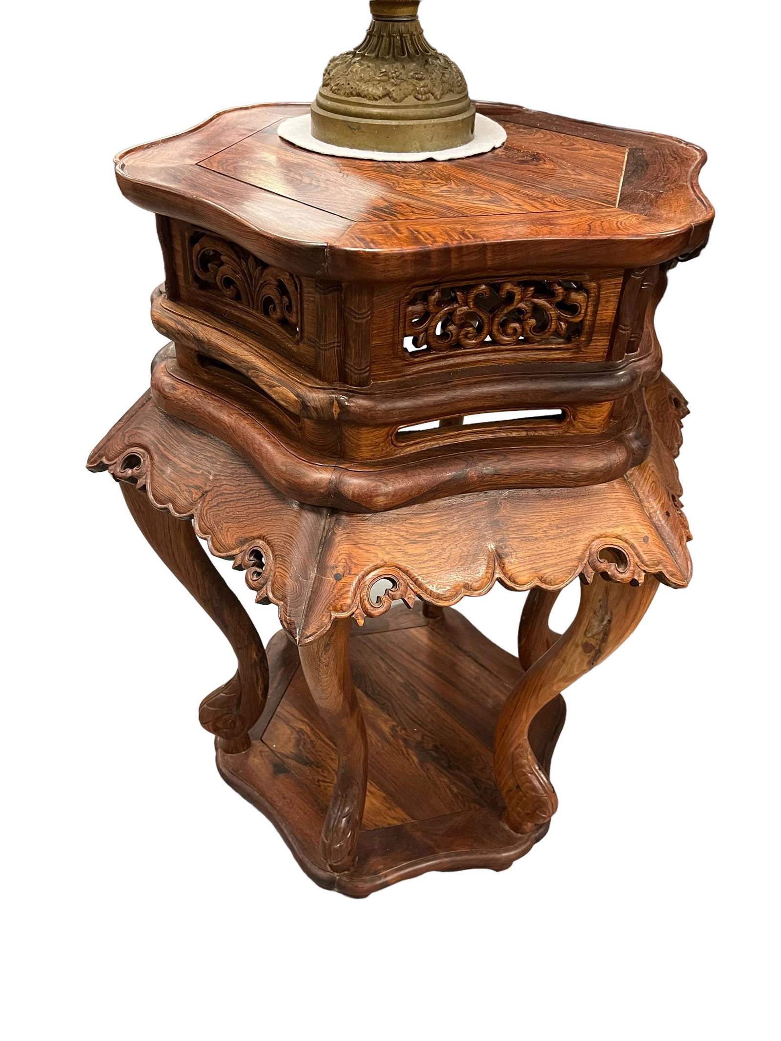 A Pair of Chinese Huanghuali Side Stands (1 of 5)