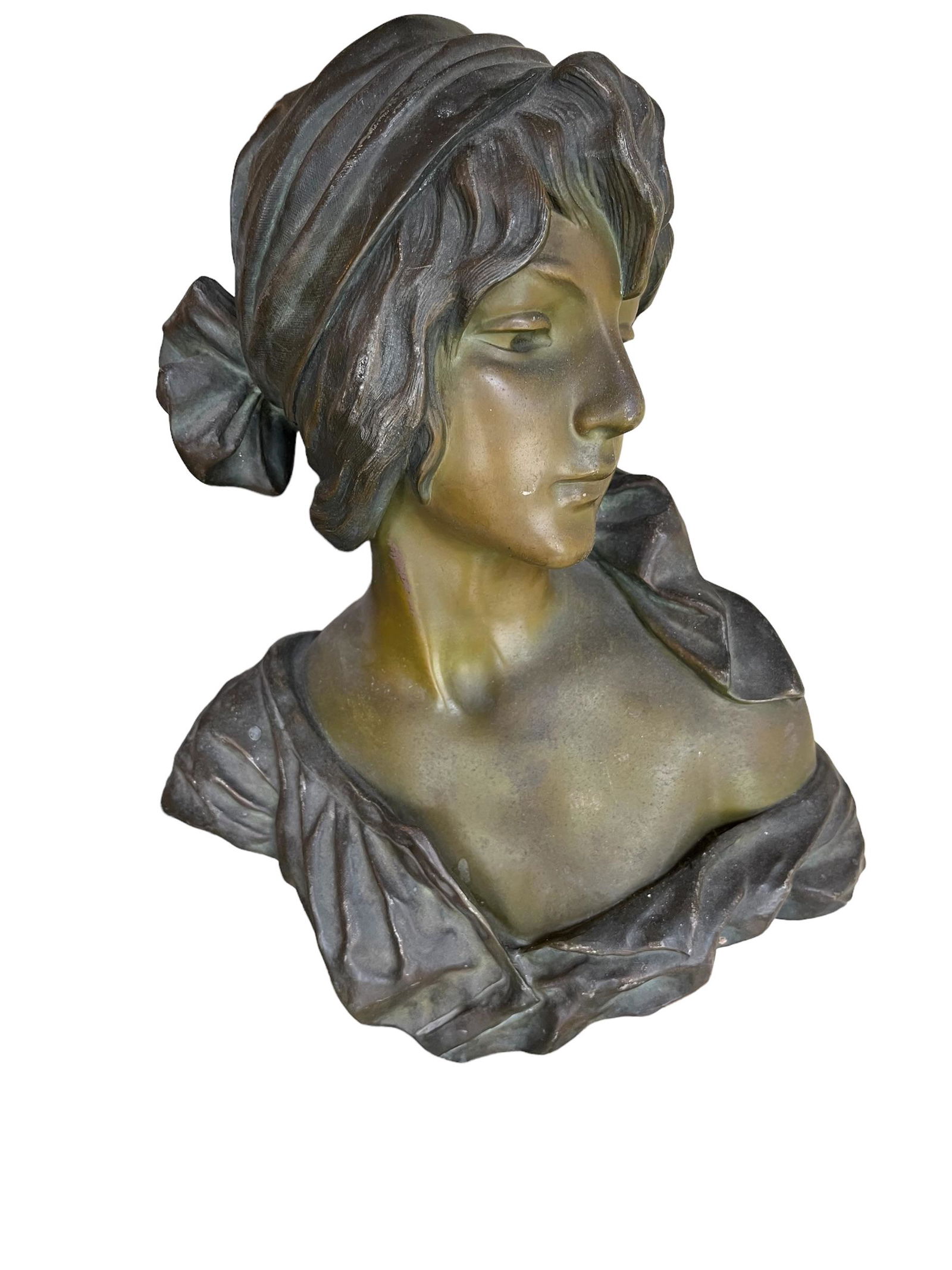 19th C. French Bronze Bust of a Lady (1 of 5)
