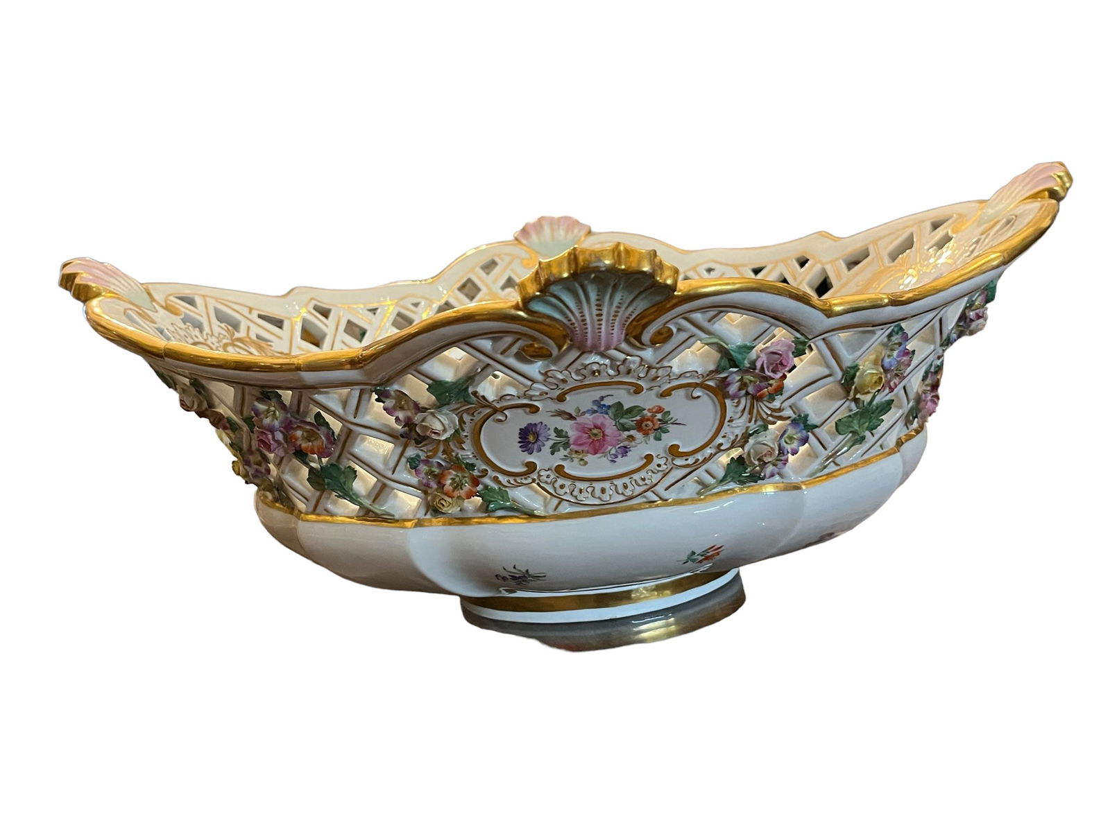 Large 19th Century  Meissen porcelain footed Centerpiece (1 of 11)
