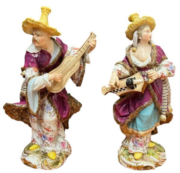 Pair of 19th C. Meissen Figurine (1 of 5)