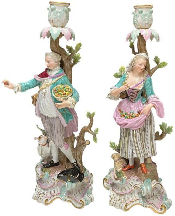 Pair of 19th C. Meissen Figurine (1 of 6)