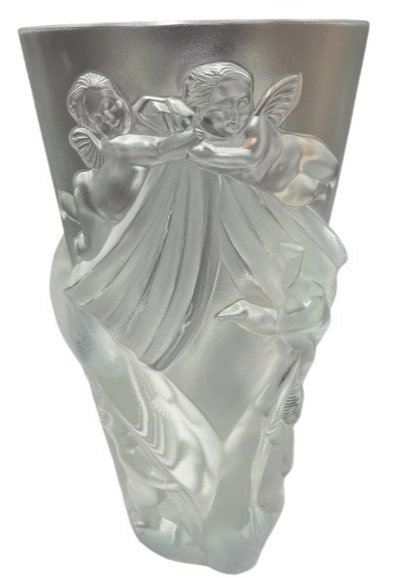 Lalique Vase: Lalique Vase, Height: 12 Inches