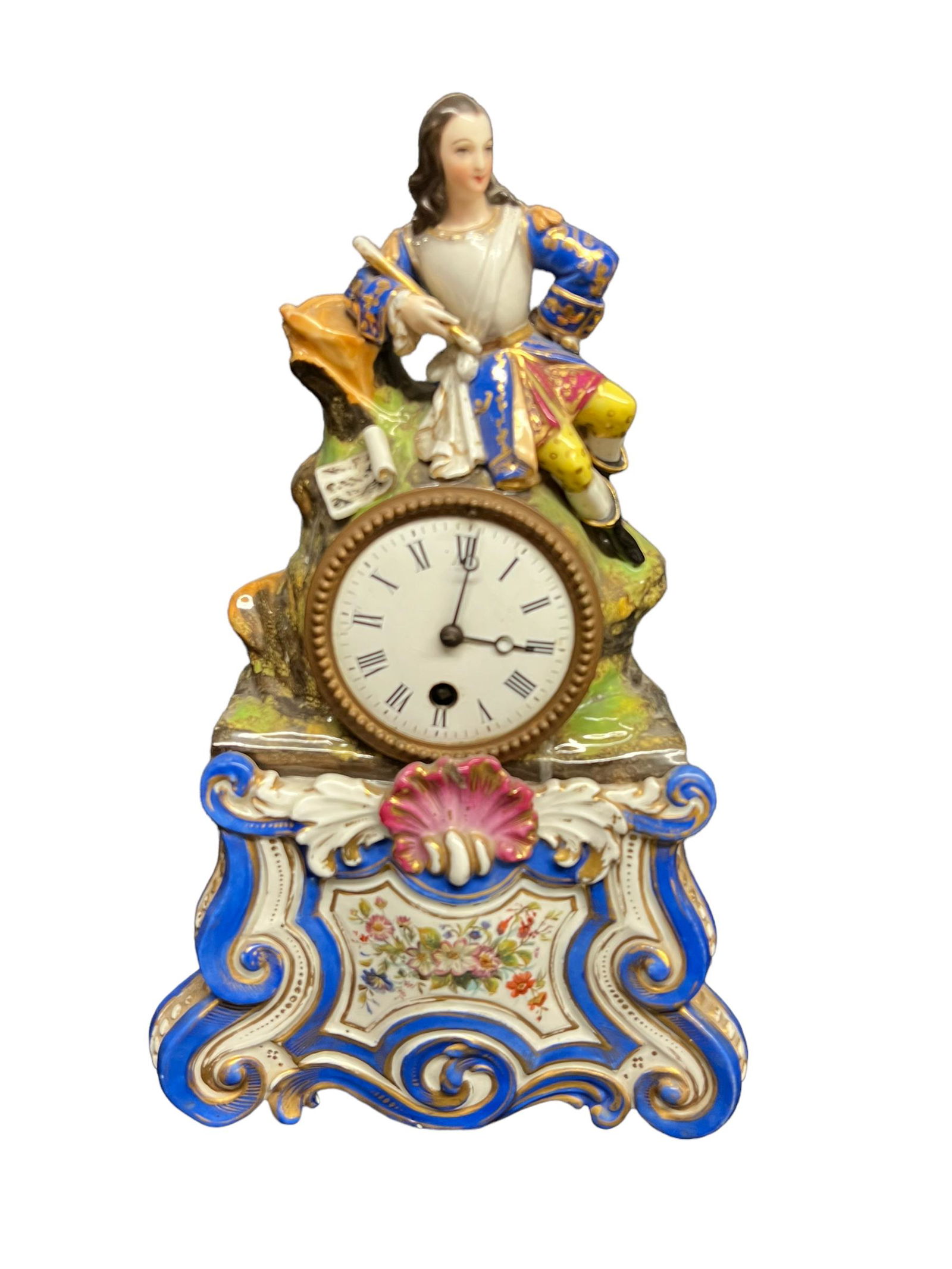 19th Century Porcelain Mantle Clock (1 of 7)