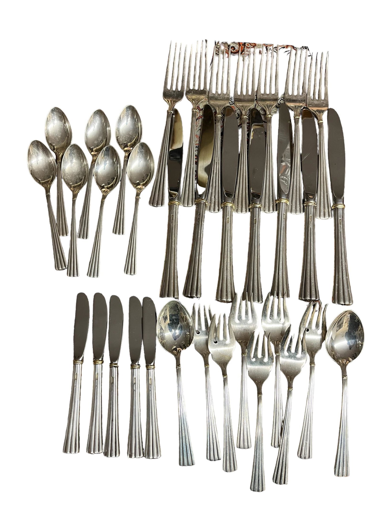 Cartier Sterling Silver 35 Piece Cutlery Set, 66 OZ. (1 of 8)
