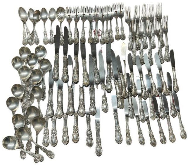 Sterling Reed and Barton 82 Piece Cutlery Set, 126 OZ (1 of 11)