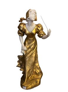 19th C. French Original Mercury Gilt GORY Bronze and Marble AFFORTUNATO GORY | ORIENTAL DANCER: 19th C. French Original Mercury Gold Gilt GORY Bronze and Marble AFFORTUNATO GORI | ORIENTAL DANCER, Height: 28 Inches