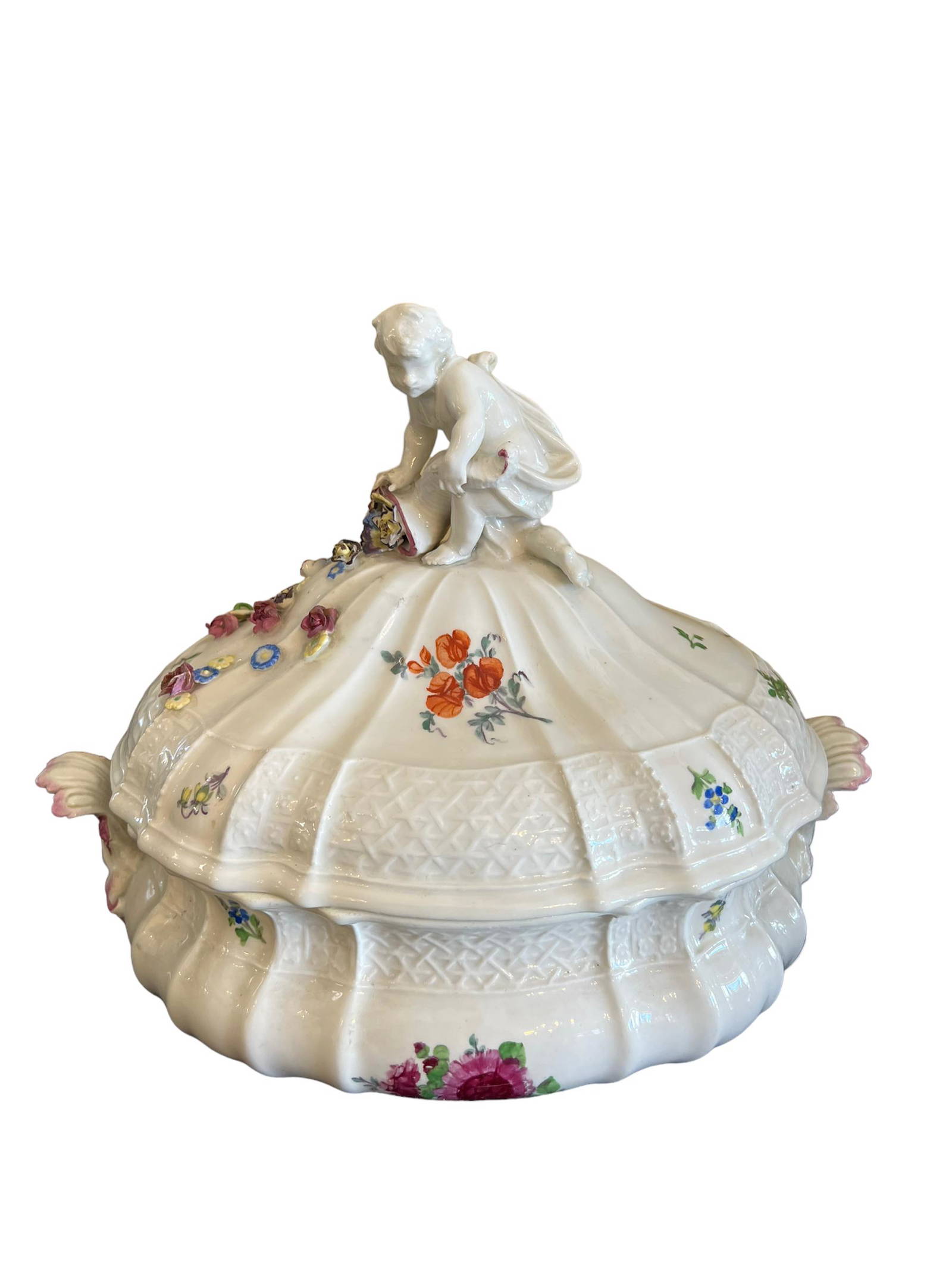 19th Century Meissen Porcelain Lidded Dish/turin Auction