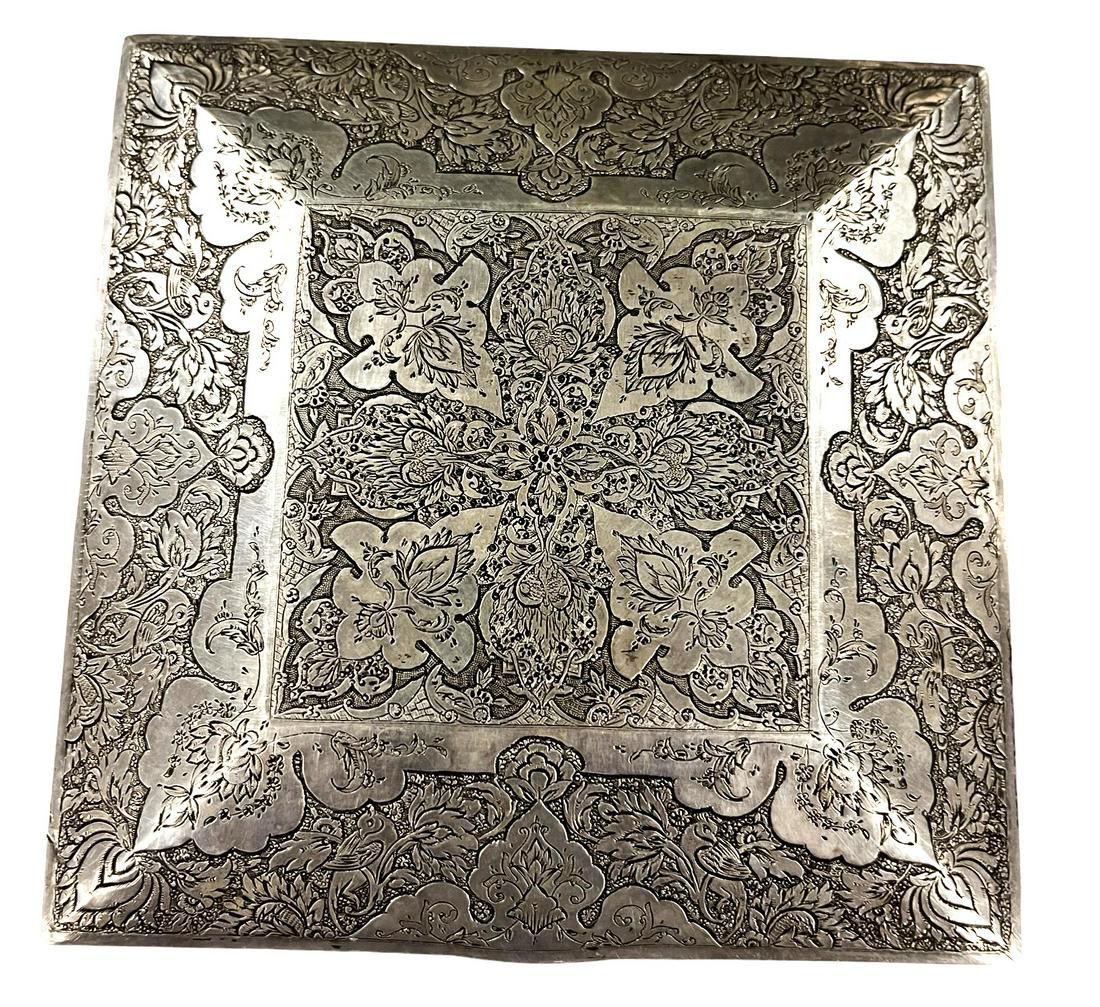 Antique Middle Eastern repose Solid Persian Silver Box (1 of 6)