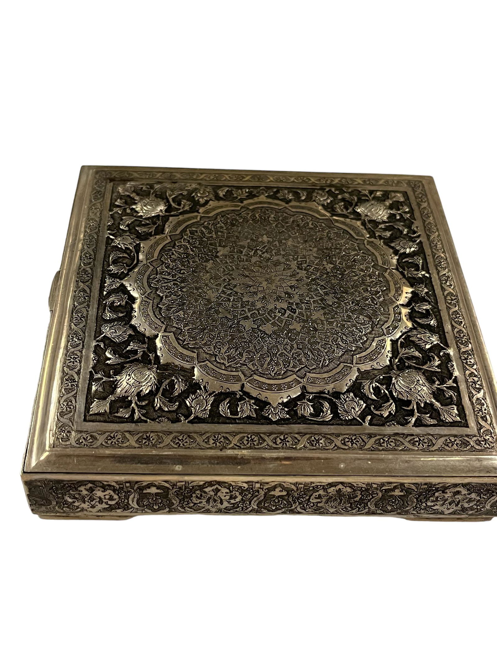 Antique Middle Eastern Persian Solid Silver Repose Box (1 of 8)