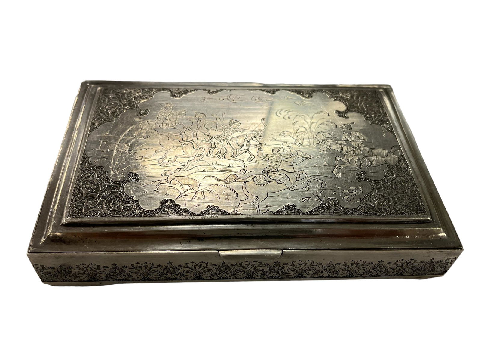 Antique Middle Eastern Persian Solid Silver Repose Box (1 of 8)